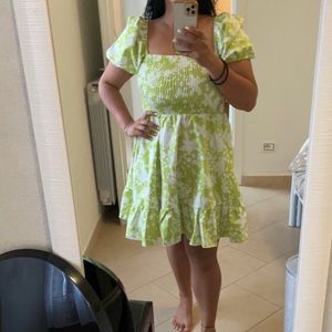 Spring Green Mini Dress